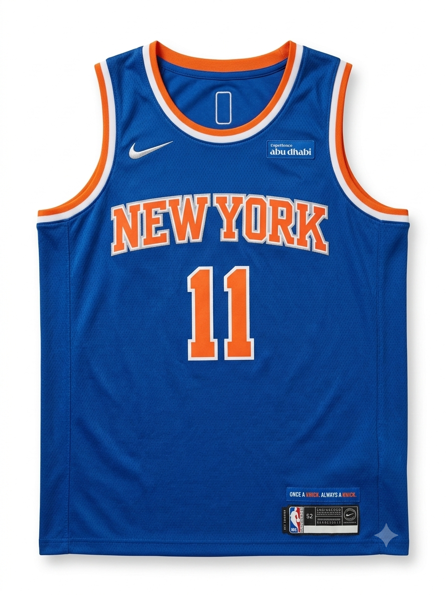 Camiseta New York Knicks Jalen Brunson 11 Blue NBA Nike