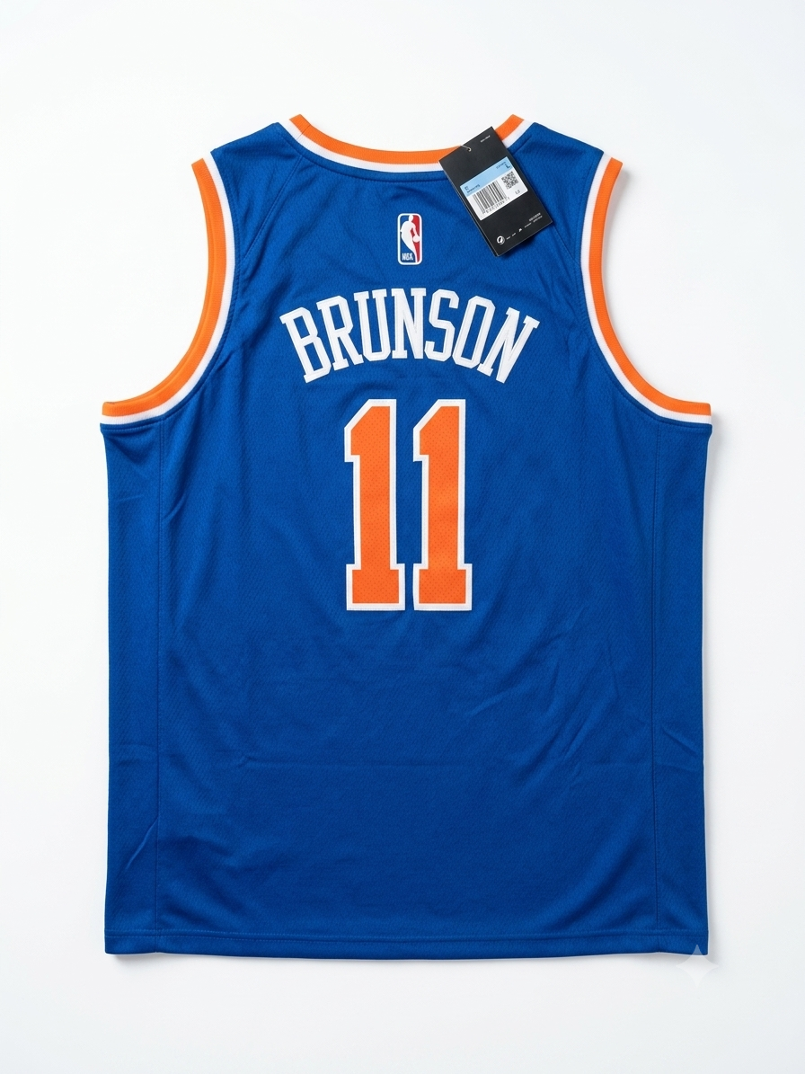 Camiseta New York Knicks Jalen Brunson 11 Blue NBA Nike