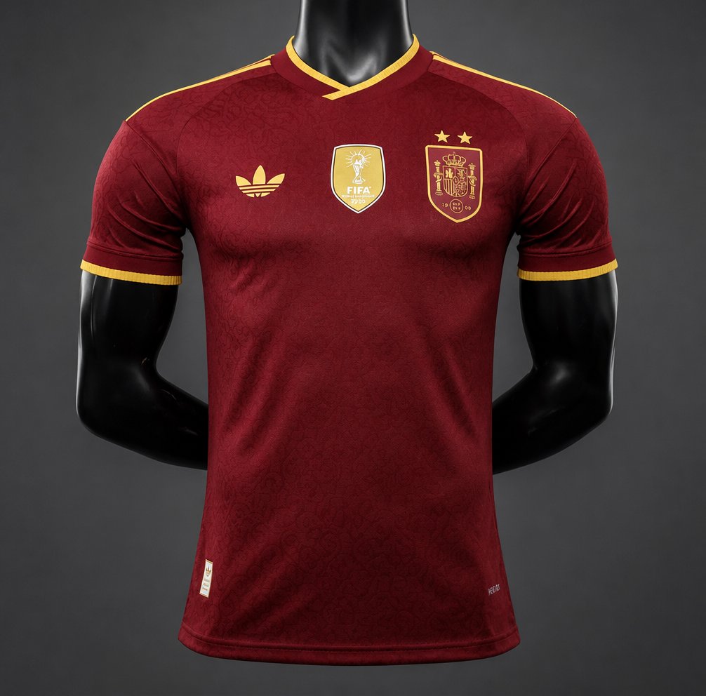 Camiseta España 2026/27 — frente con escudo FIFA