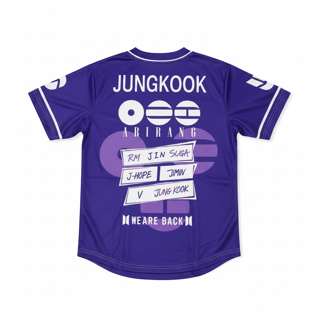 Arirang Jersey BTS Jungkook #97 - Polera Full Print Azul Royal
